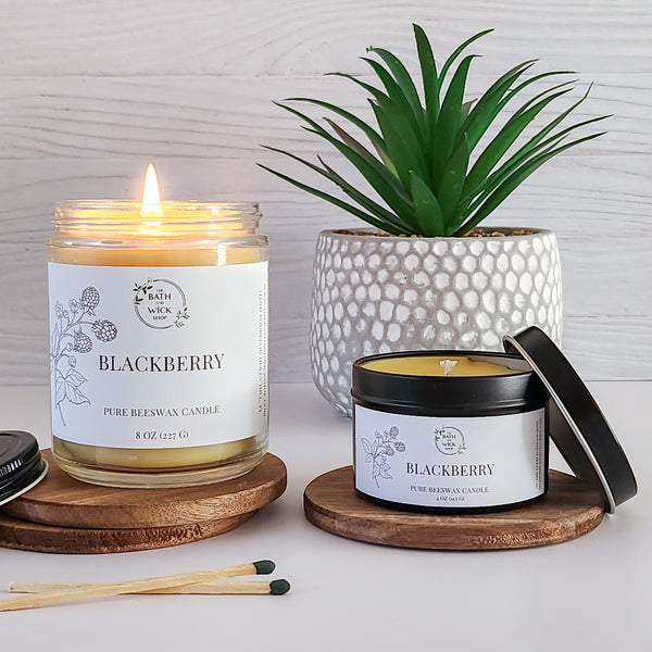 Blackberry Pure Beeswax Candle