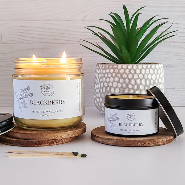 Blackberry Pure Beeswax Candle