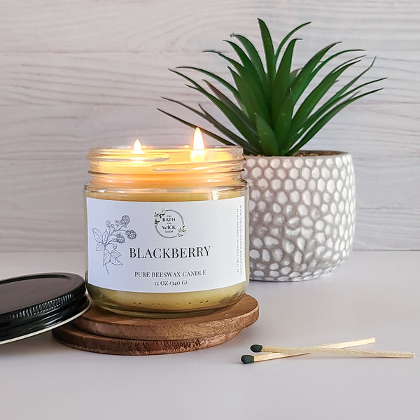 Blackberry Pure Beeswax Candle