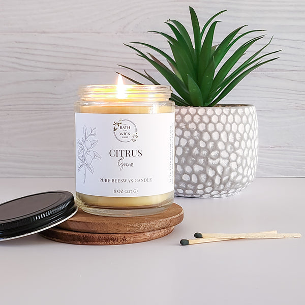 Citrus Grove Pure Beeswax Candle