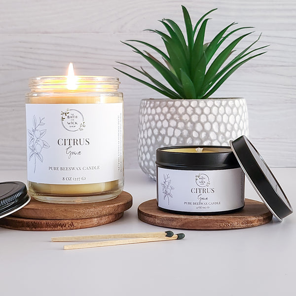 Citrus Grove Pure Beeswax Candle