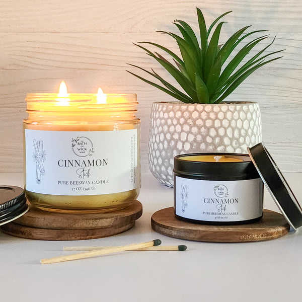 Cinnamon Stick Pure Beeswax Candle