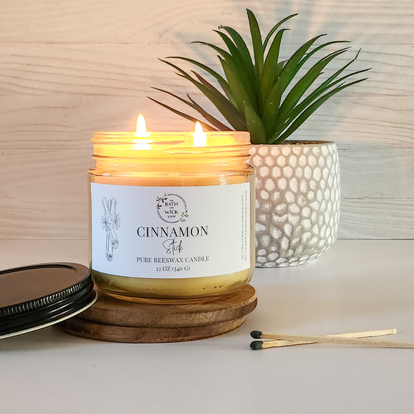 Cinnamon Stick Pure Beeswax Candle