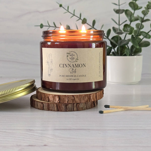 Cinnamon Stick Pure Beeswax Candle