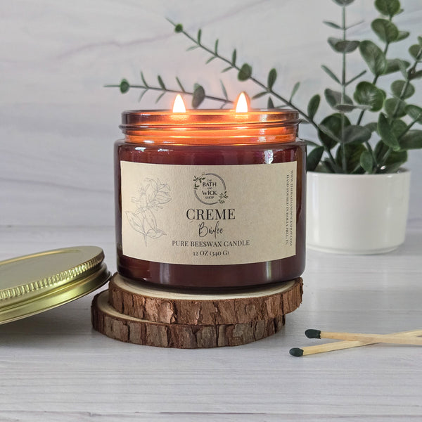 Creme Brulee Pure Beeswax Candle