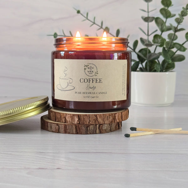 Coffee House Pure Beeswax Candle