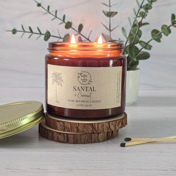 Santal & Coconut Pure Beeswax Candle