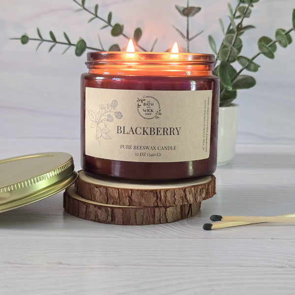 Blackberry Pure Beeswax Candle