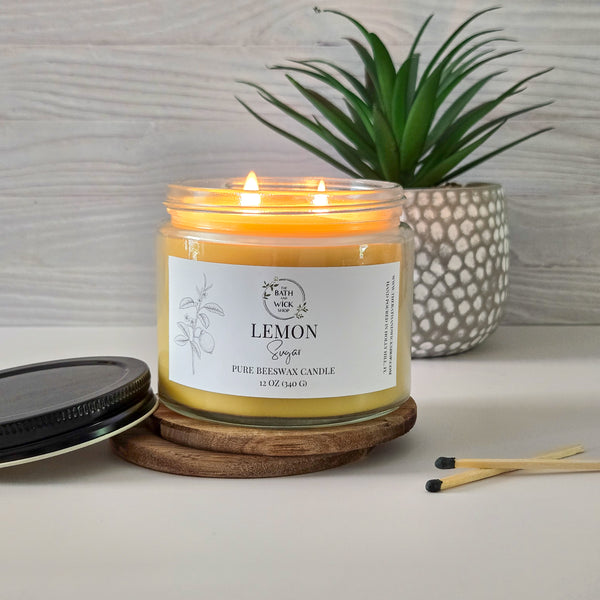 Lemon Sugar Pure Beeswax Candle