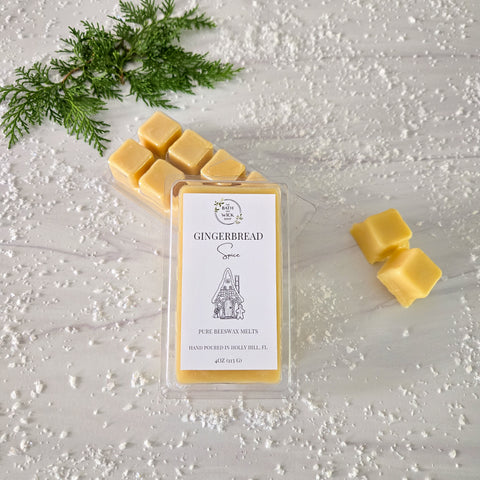 Gingerbread Spice Pure Beeswax Melts | Large 8 Cube