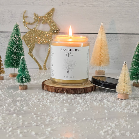 Bayberry & Pine Pure Beeswax Candle