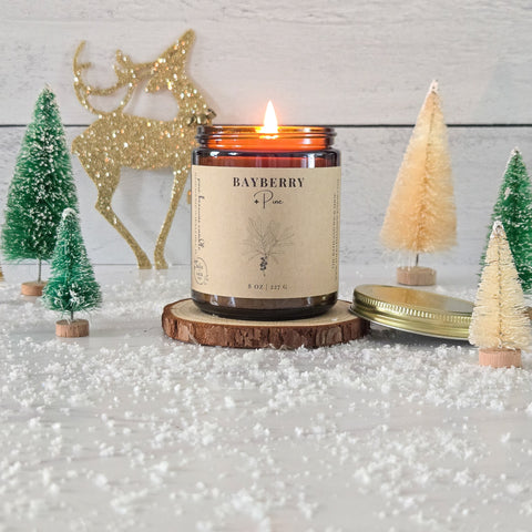 Bayberry & Pine Pure Beeswax Candle