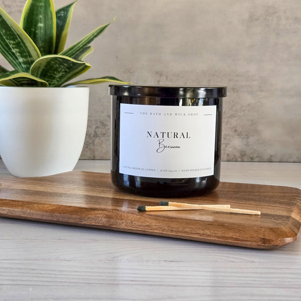 3 Wick Beeswax Candles