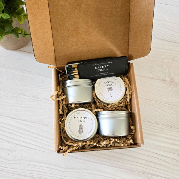 2 oz Sample Size Beeswax Candles Gift Box