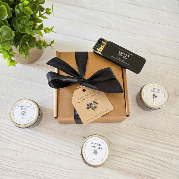 2 oz Sample Size Beeswax Candles Gift Box