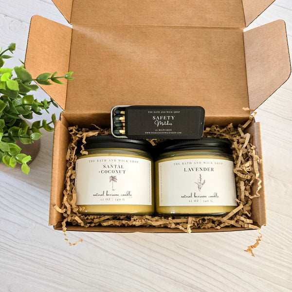 St. Patrick's Day 2 Beeswax Candles Gift Box