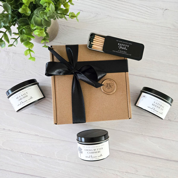 4 oz Tin Beeswax Candles Gift Box