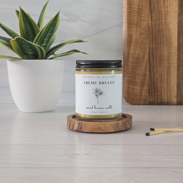 Creme Brulee Natural Beeswax Candle
