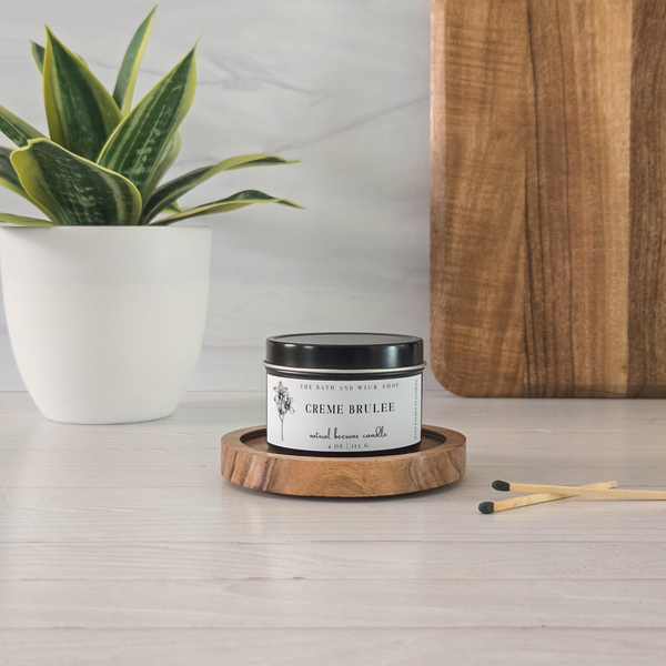 Creme Brulee Natural Beeswax Candle