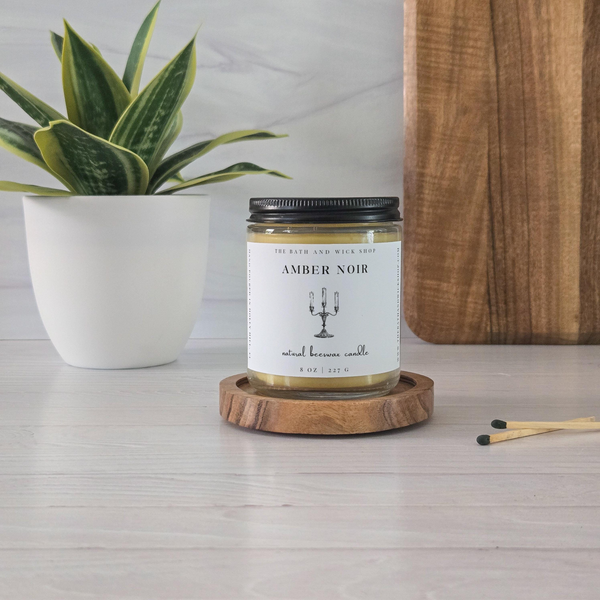 Amber Noir Natural Beeswax Candle