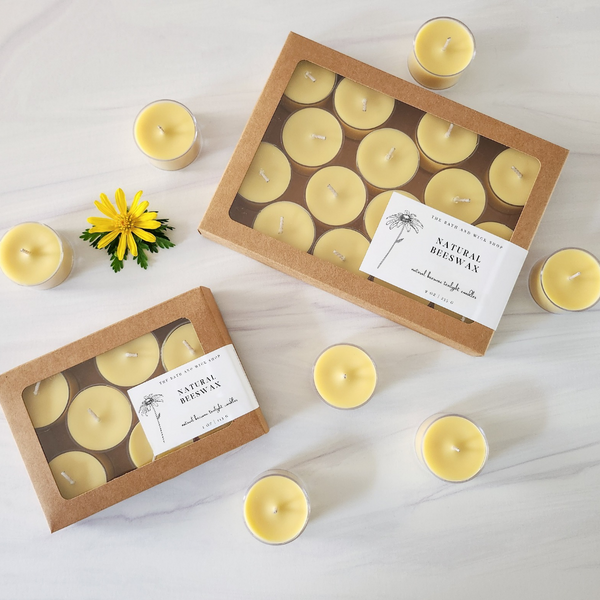 Natural Beeswax Candles | Tealight Candles