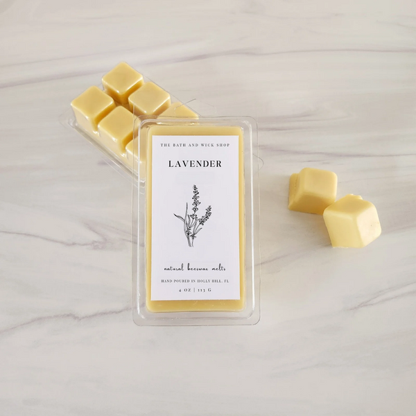 Lavender Natural Beeswax Melts | Large 8 Cube
