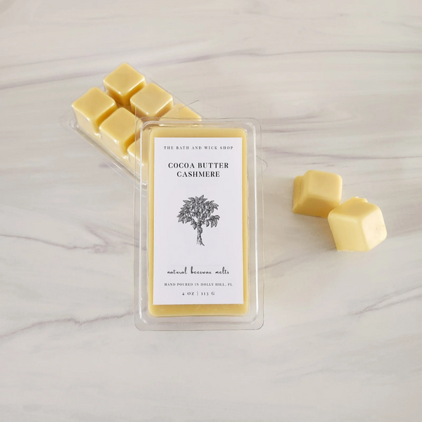 Cocoa Butter Cashmere Natural Beeswax Melts | Large 8 Cube