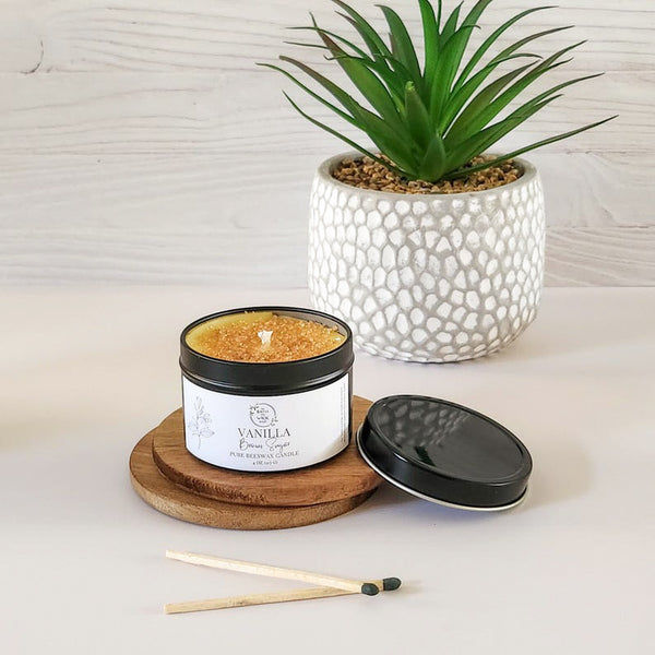 Vanilla Brown Sugar Pure Beeswax Candle