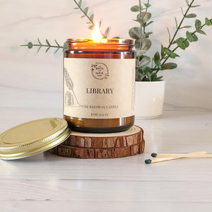 Library Pure Beeswax Candle