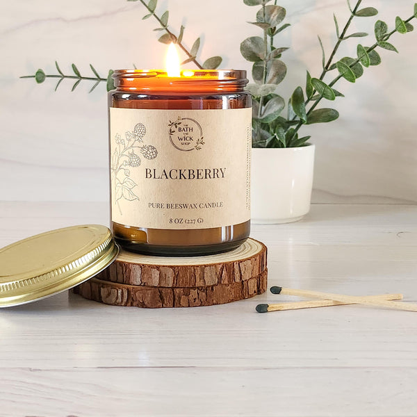 Blackberry Pure Beeswax Candle