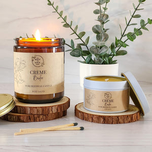 Creme Brulee Pure Beeswax Candle