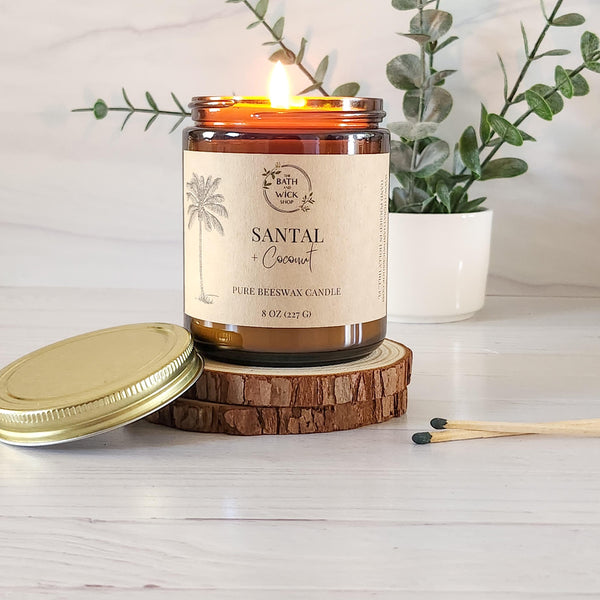 Santal & Coconut Pure Beeswax Candle