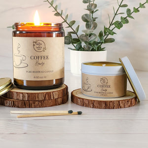 Coffee House Pure Beeswax Candle