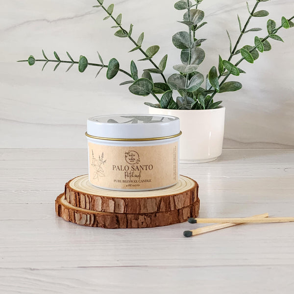 Palo Santo Patchouli Pure Beeswax Candle