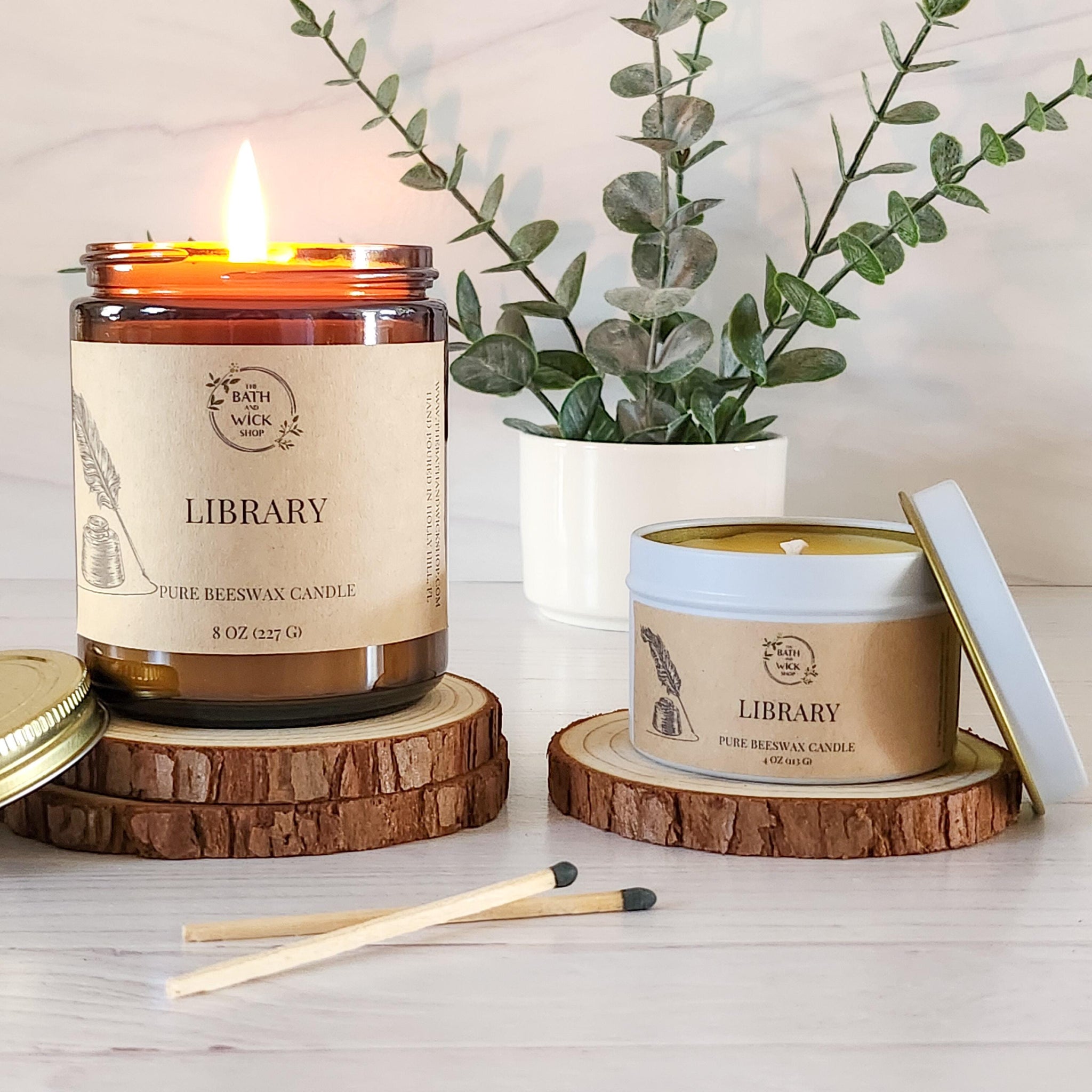 Library Pure Beeswax Candle