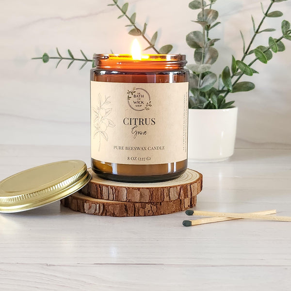 Citrus Grove Pure Beeswax Candle