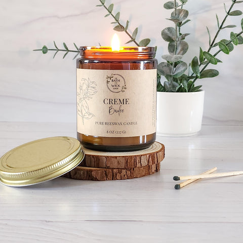 Creme Brulee Pure Beeswax Candle