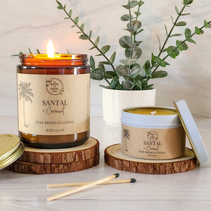 Santal & Coconut Pure Beeswax Candle