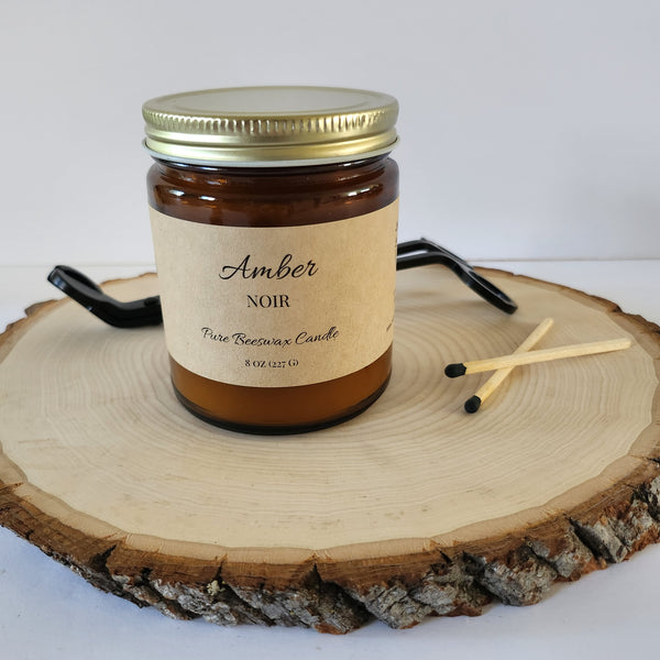 Amber Noir Pure Beeswax Candle