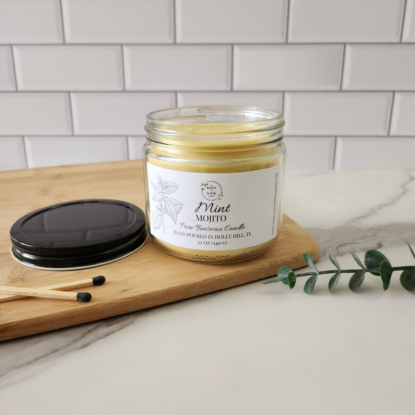 Mint Mojito Pure Beeswax Candle