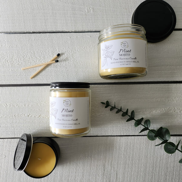 Mint Mojito Pure Beeswax Candle